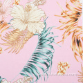 Woven Washed Printed Floral Chiffon Stretch Polyester Fabric
